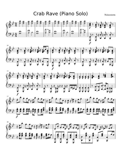 crab rave piano notes